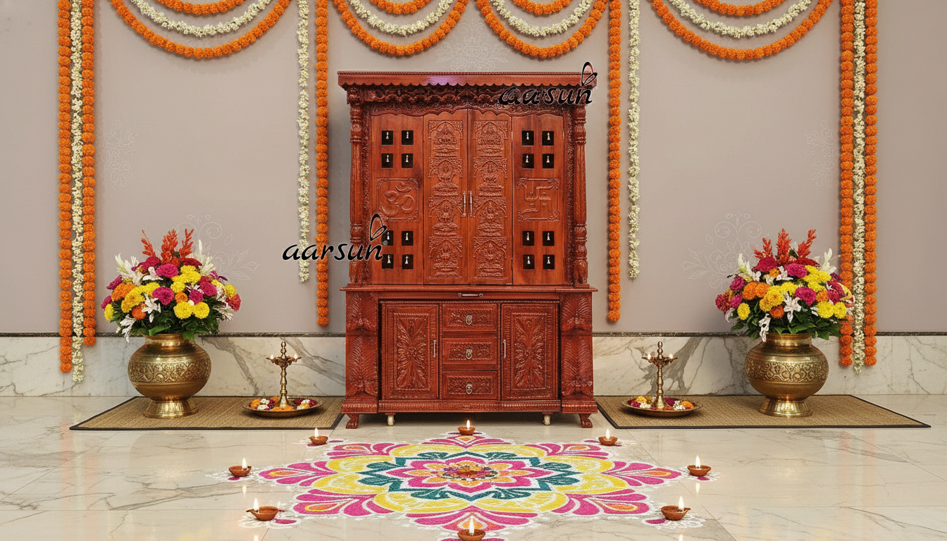 Classic Wooden Temple Designs with Cultural Touch